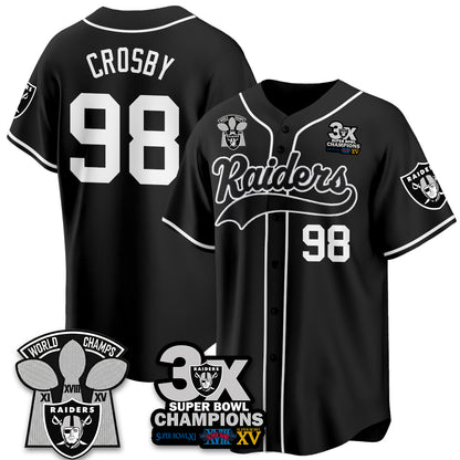 LVR 3-Time Champions Patch Limited Baseball Jersey - All Stitched