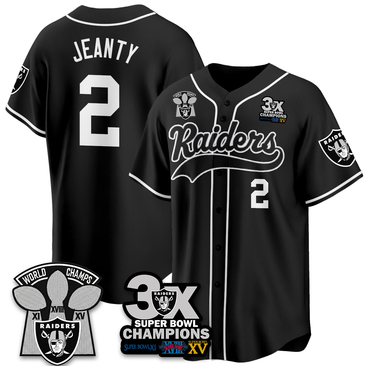 LVR 3-Time Champions Patch Limited Baseball Jersey - All Stitched