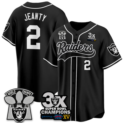 LVR 3-Time Champions Patch Limited Baseball Jersey - All Stitched