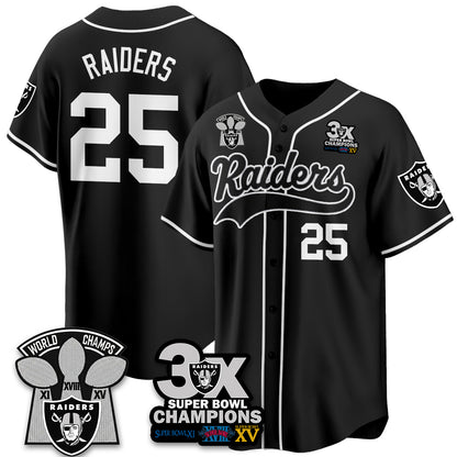 LVR 3-Time Champions Patch Limited Baseball Jersey - All Stitched