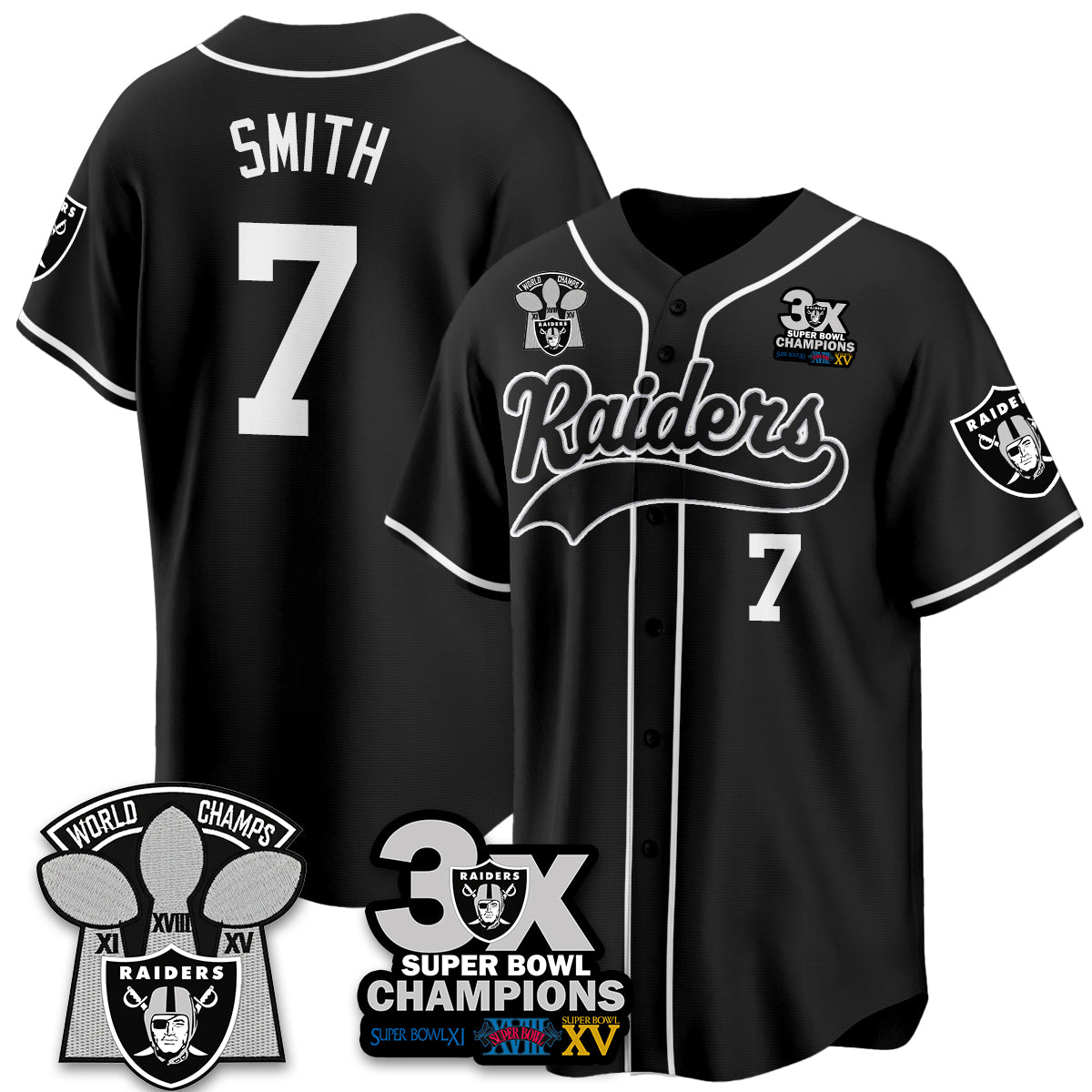 LVR 3-Time Champions Patch Limited Baseball Jersey - All Stitched