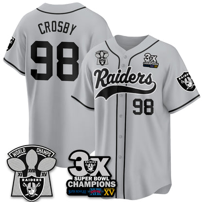 LVR 3-Time Champions Patch Limited Baseball Jersey - All Stitched