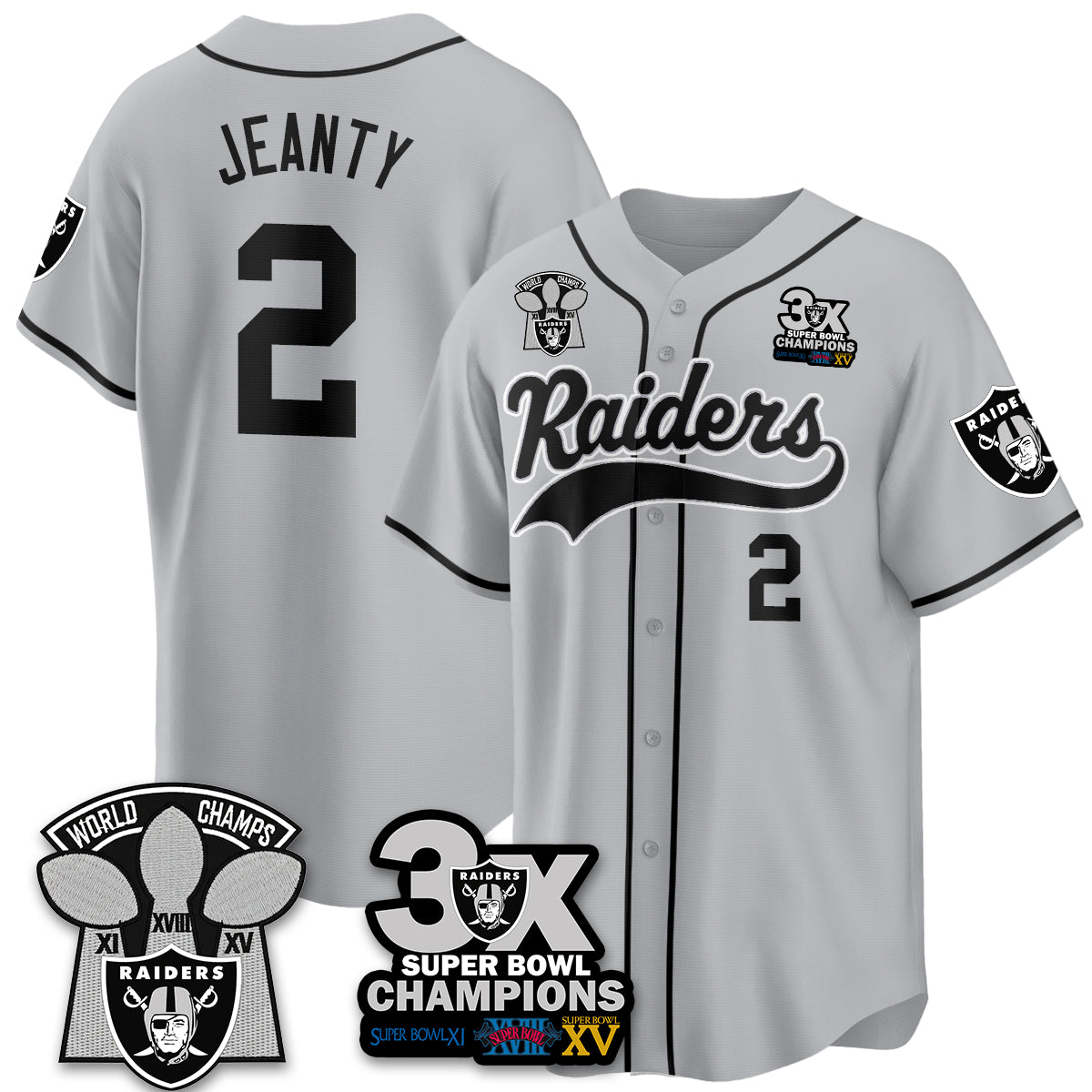 LVR 3-Time Champions Patch Limited Baseball Jersey - All Stitched