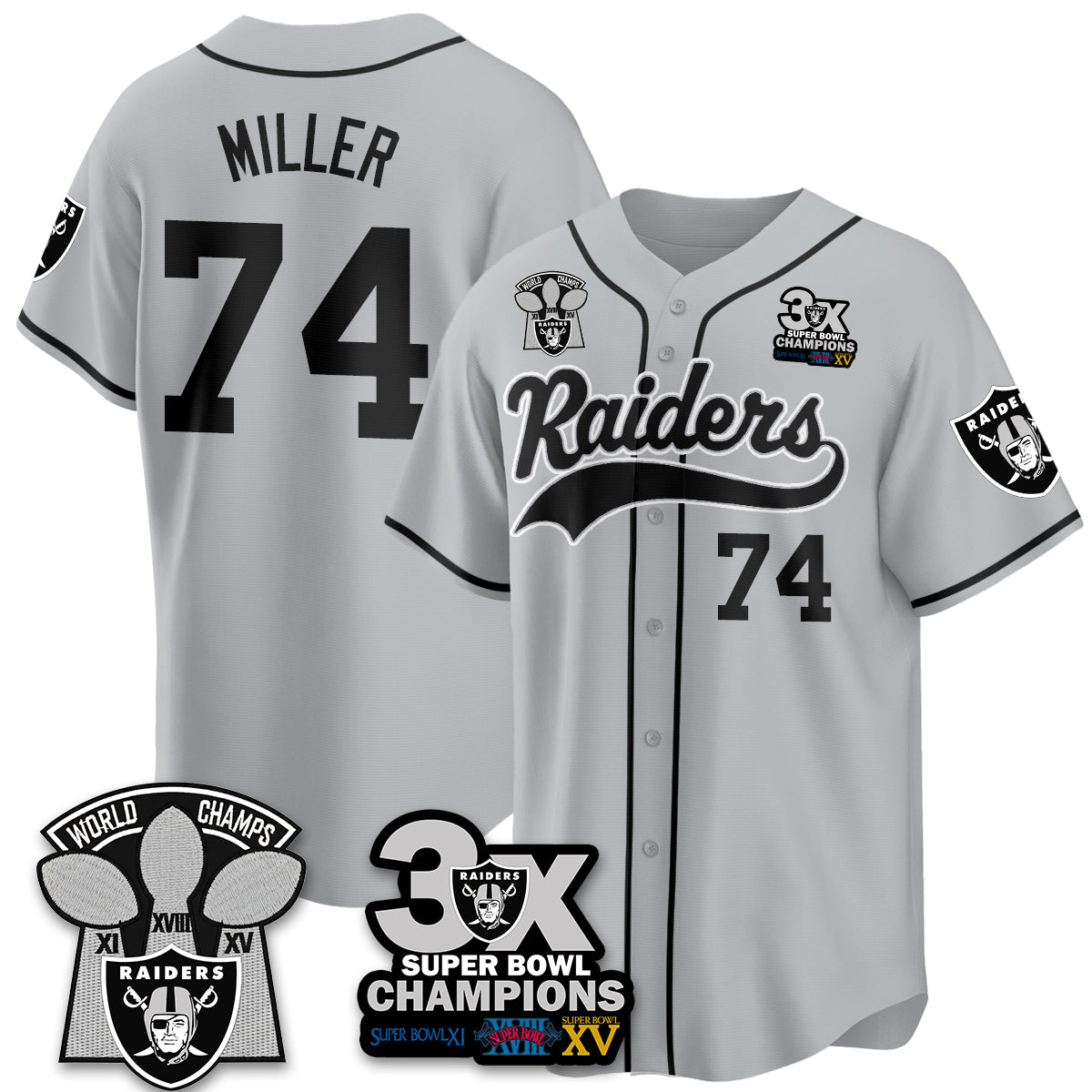 LVR 3-Time Champions Patch Limited Baseball Jersey - All Stitched