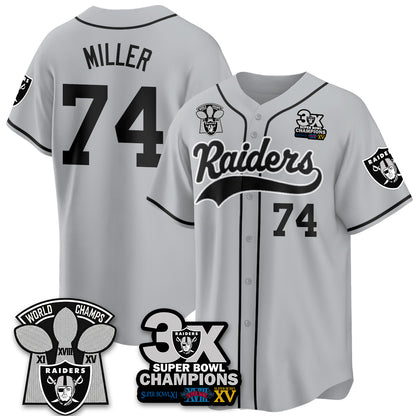 LVR 3-Time Champions Patch Limited Baseball Jersey - All Stitched