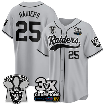 LVR 3-Time Champions Patch Limited Baseball Jersey - All Stitched