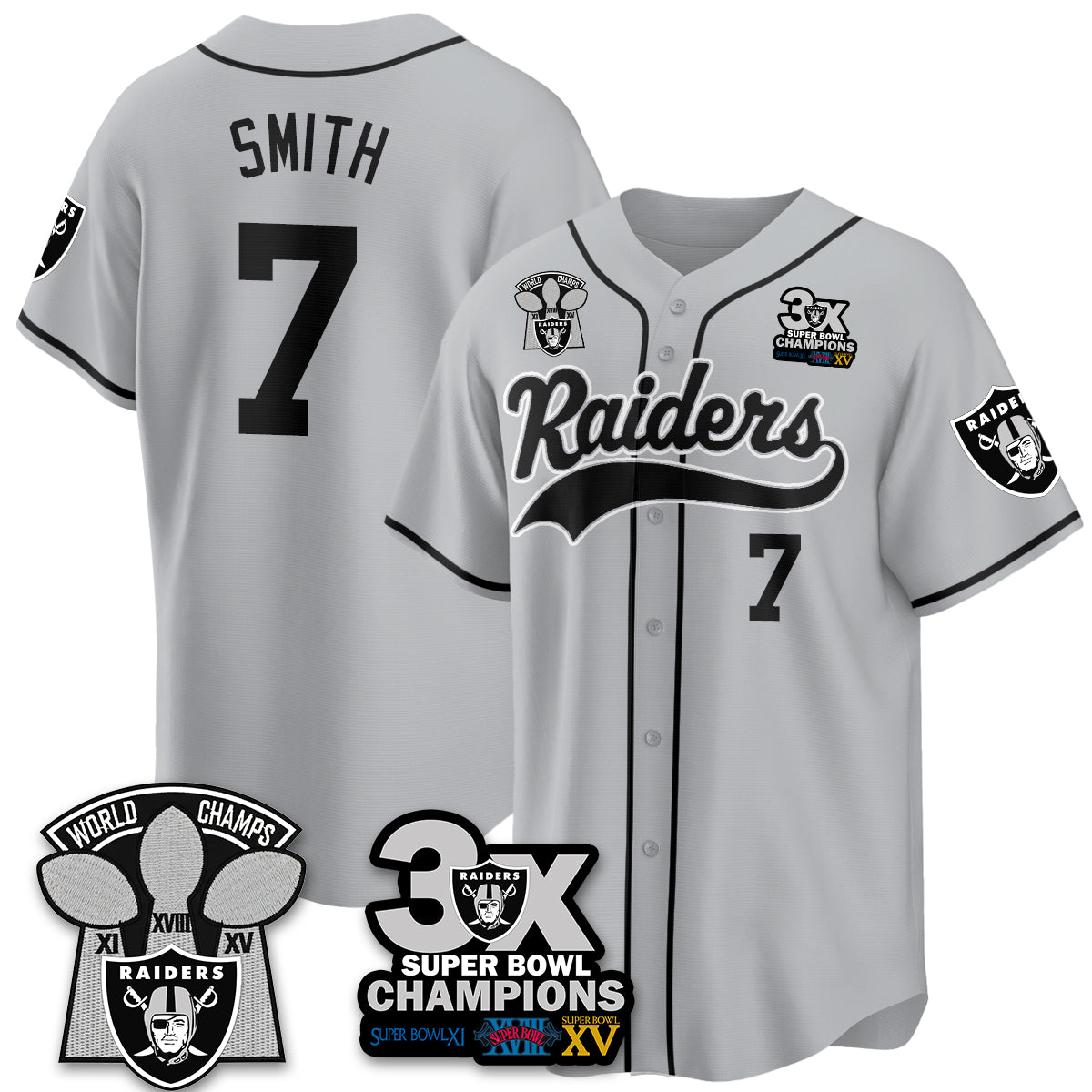 LVR 3-Time Champions Patch Limited Baseball Jersey - All Stitched