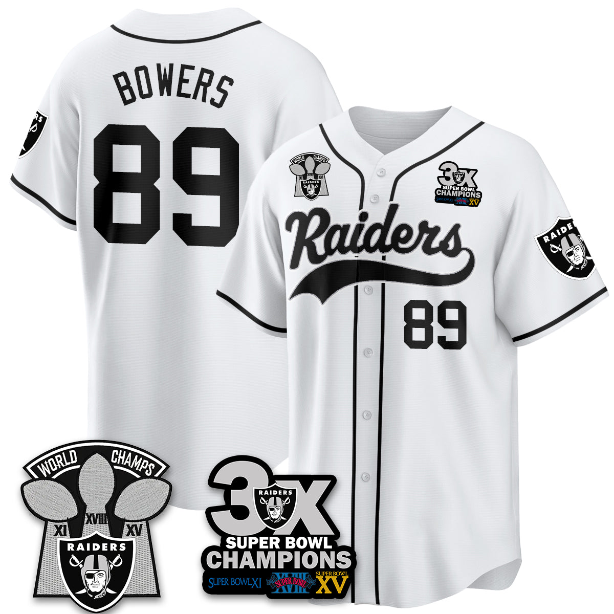 LVR 3-Time Champions Patch Limited Baseball Jersey - All Stitched