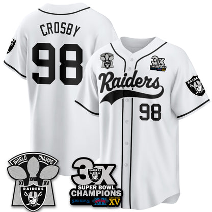 LVR 3-Time Champions Patch Limited Baseball Jersey - All Stitched