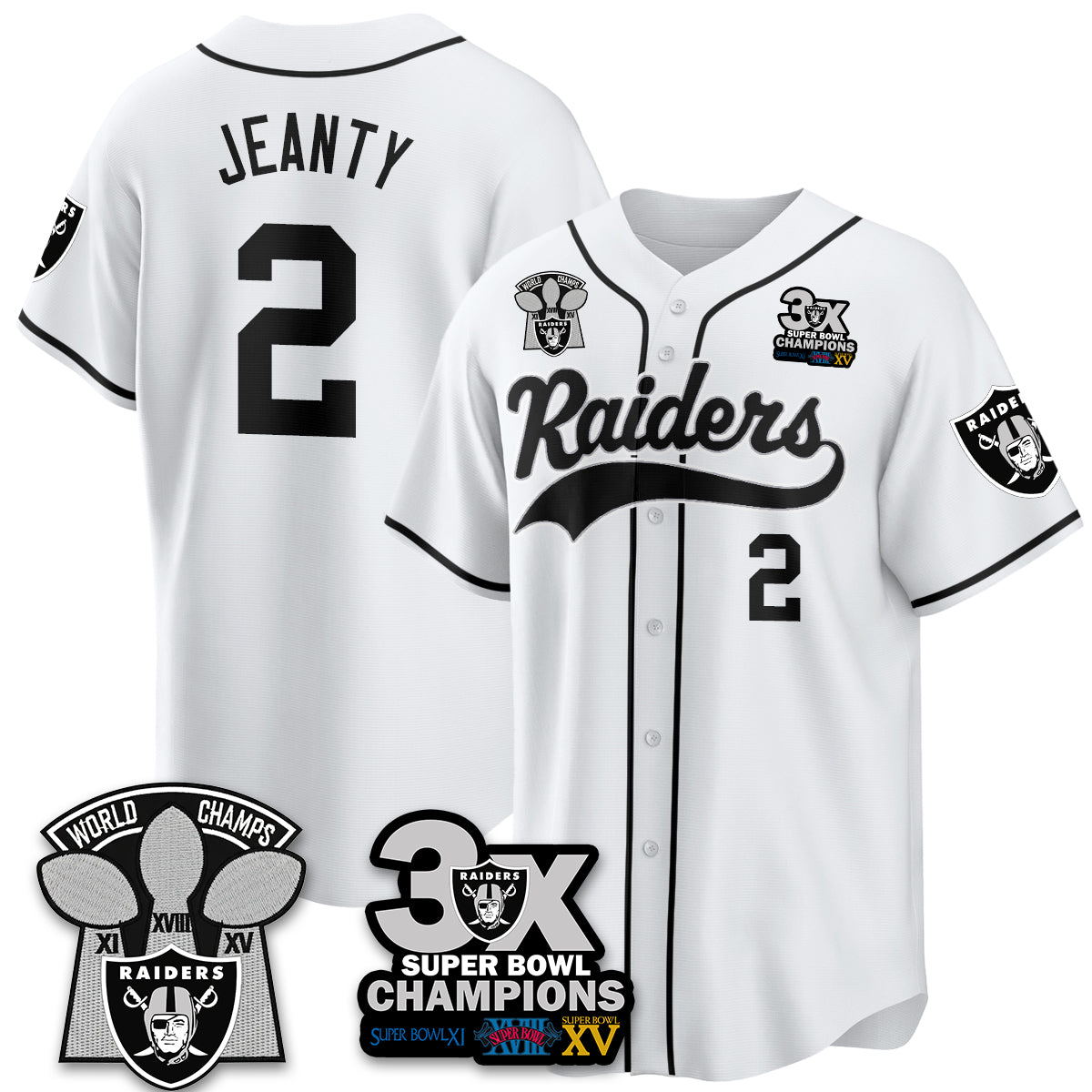 LVR 3-Time Champions Patch Limited Baseball Jersey - All Stitched