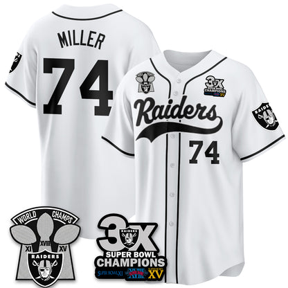 LVR 3-Time Champions Patch Limited Baseball Jersey - All Stitched