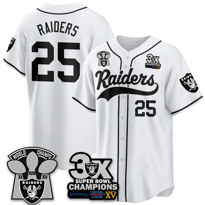 LVR 3-Time Champions Patch Limited Baseball Jersey - All Stitched