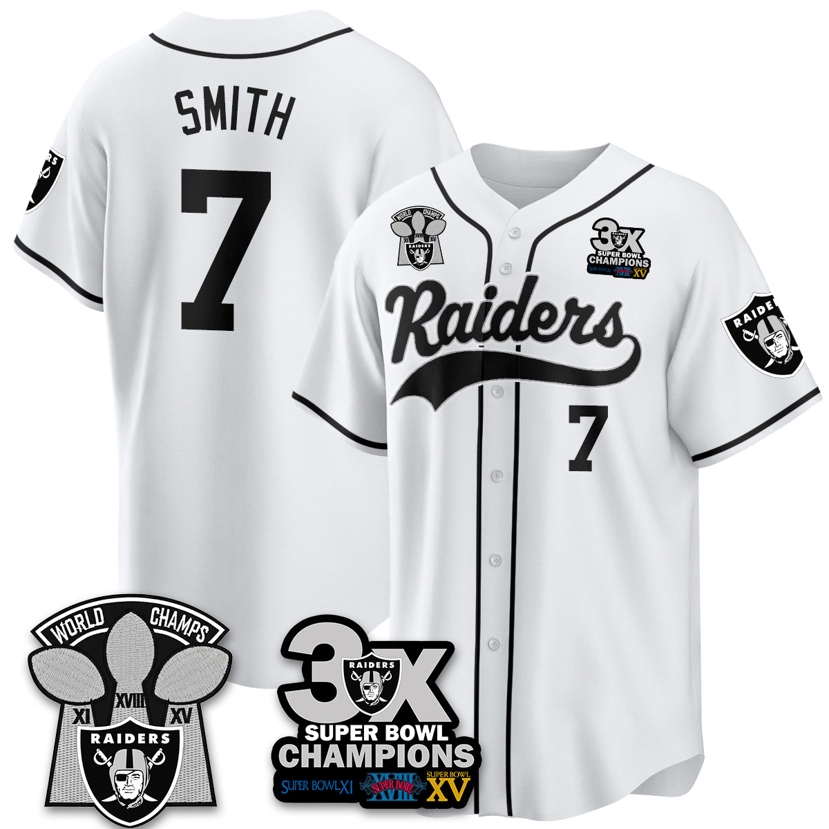 LVR 3-Time Champions Patch Limited Baseball Jersey - All Stitched