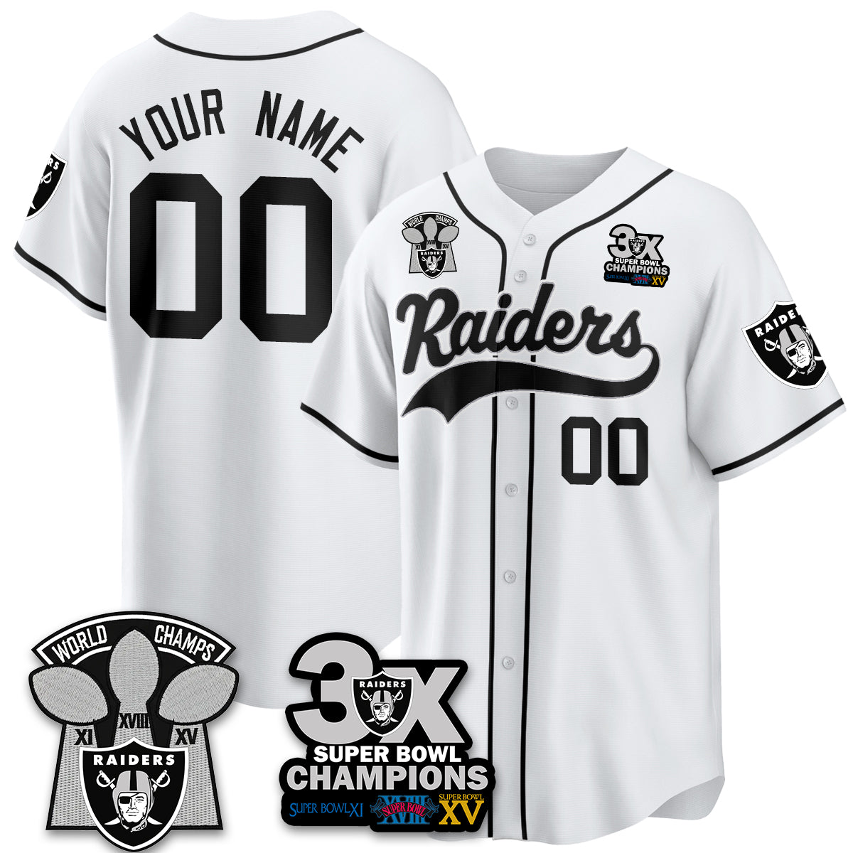 LVR 3-Time Champions Patch Limited Baseball Jersey - All Stitched