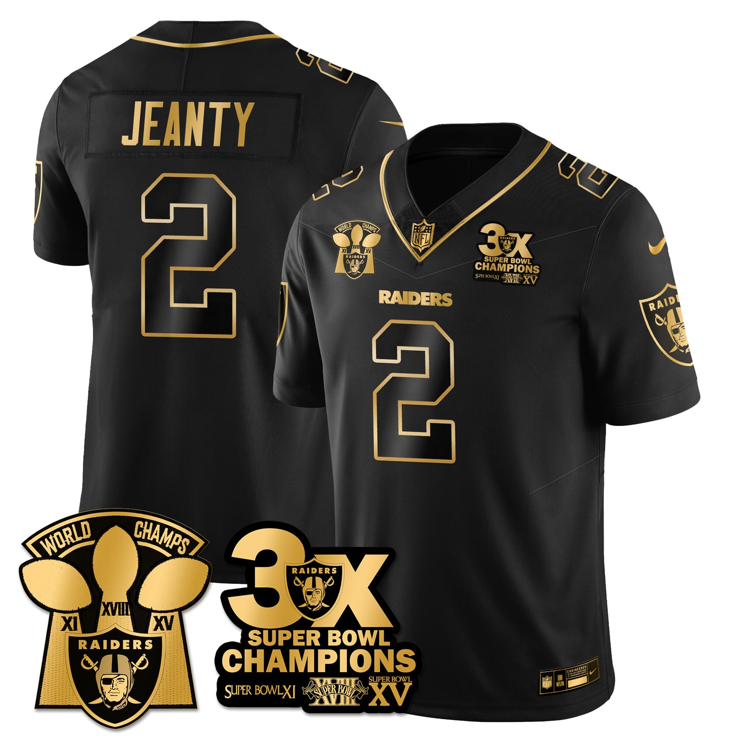 LVR 3-Time Champions Patch Vapor Limited Jersey - All Stitched