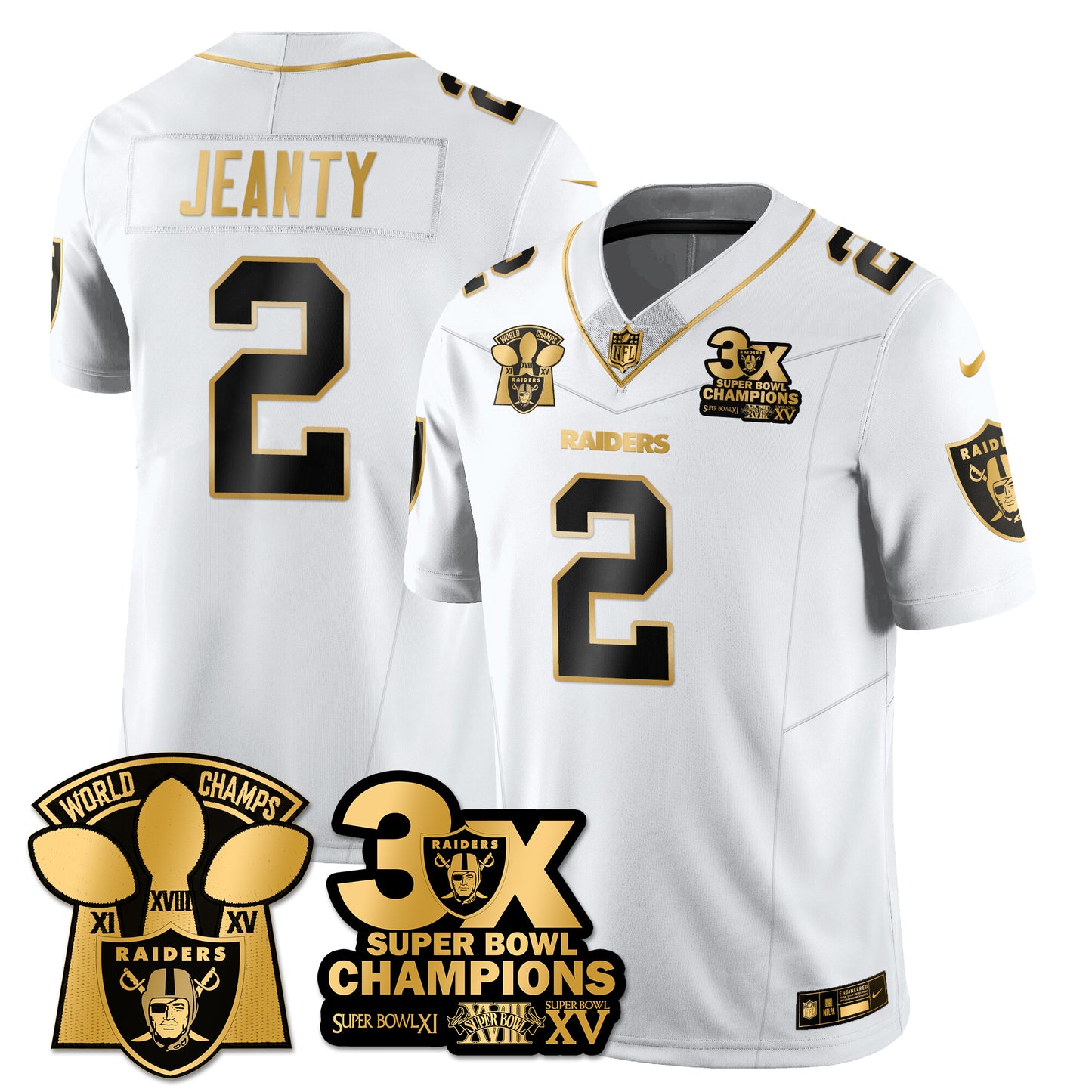 LVR 3-Time Champions Patch Vapor Limited Jersey - All Stitched
