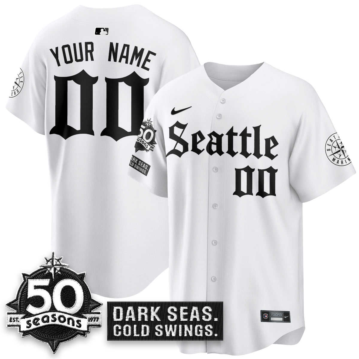 Custom SEA 'Gothic Edition' Vapor Premier Limited Jersey - 50th Anniversary - All Stitched (Copy)