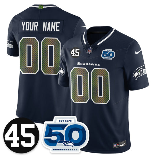 Seattle Seahawks Vapor Limited Custom Jersey - Honor Kenny Easley - All Stitched