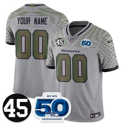 Seattle Seahawks Vapor Limited Custom Jersey - Honor Kenny Easley - All Stitched