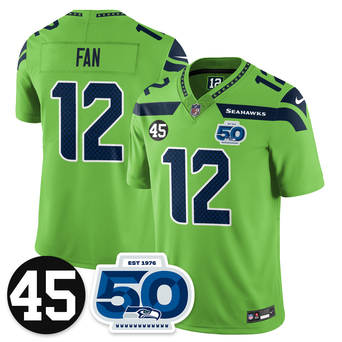Men'sSEA Vapor Limited Jersey - Honor Kenny Easley - All Stitched