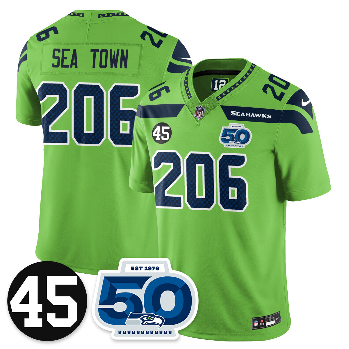 Men'sSEA Vapor Limited Jersey - Honor Kenny Easley - All Stitched