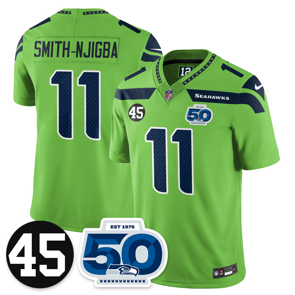 Men'sSEA Vapor Limited Jersey - Honor Kenny Easley - All Stitched