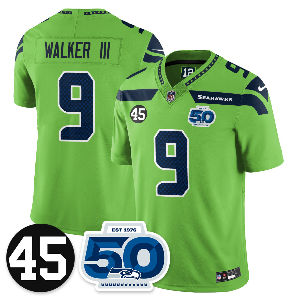 Men'sSEA Vapor Limited Jersey - Honor Kenny Easley - All Stitched
