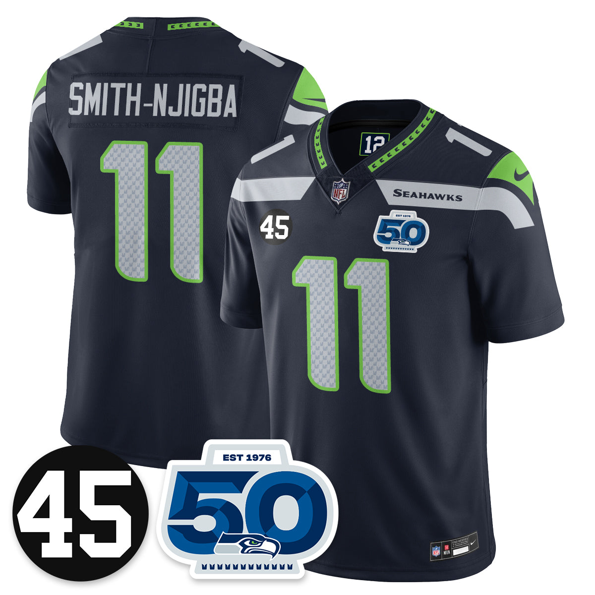 Men'sSEA Vapor Limited Jersey - Honor Kenny Easley - All Stitched