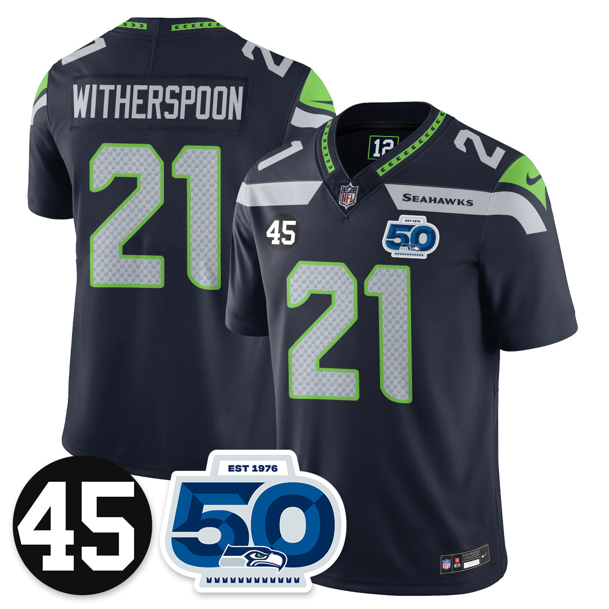 Men'sSEA Vapor Limited Jersey - Honor Kenny Easley - All Stitched