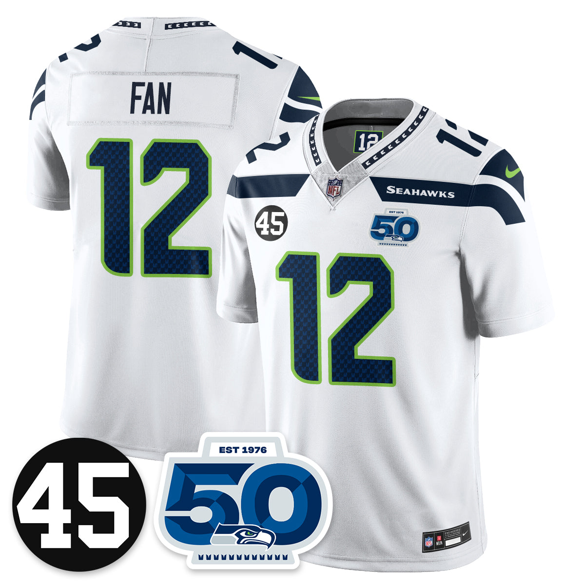 Men'sSEA Vapor Limited Jersey - Honor Kenny Easley - All Stitched