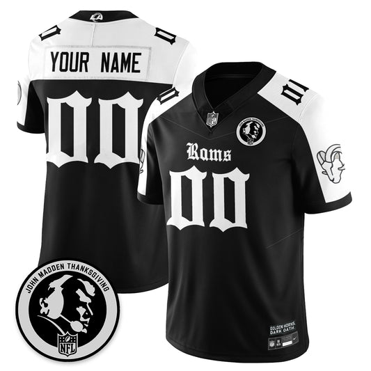 LAR Gothic Vapor Limited Custom Jersey - John Madden Patch - Stitched