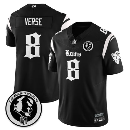 LAR Gothic Vapor Limited Jersey - John Madden Patch - All Stitched