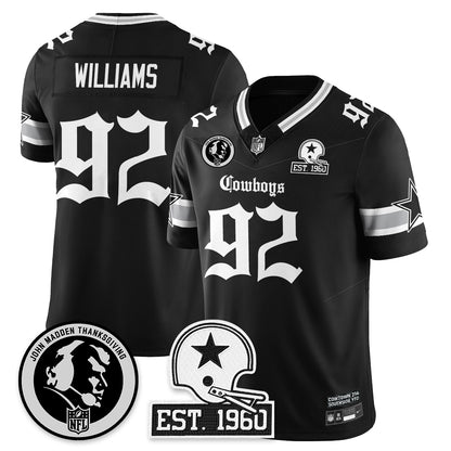 DAL Gothic Vapor Limited Jersey - John Madden Patch - All Stitched