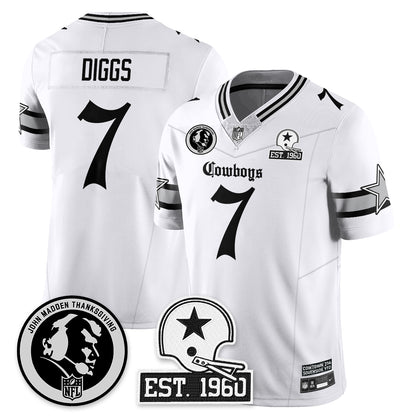 DAL Gothic Vapor Limited Jersey - John Madden Patch - All Stitched