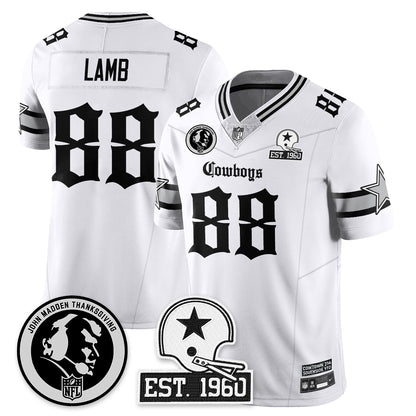 DAL Gothic Vapor Limited Jersey - John Madden Patch - All Stitched