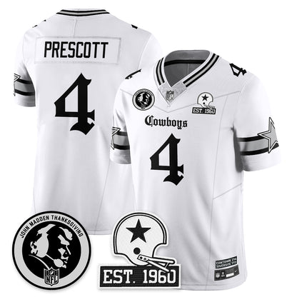DAL Gothic Vapor Limited Jersey - John Madden Patch - All Stitched
