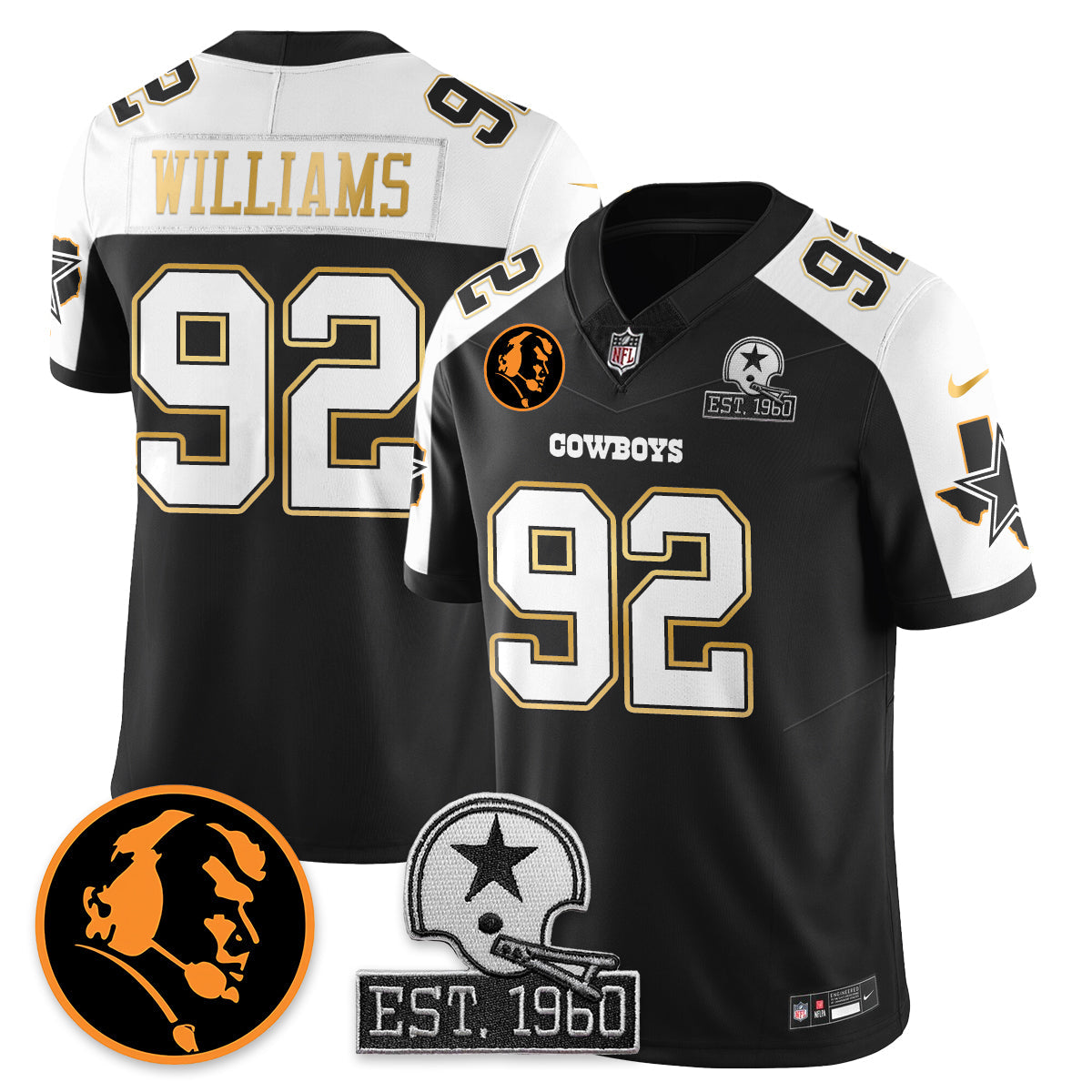 DAL Vapor Limited Gold Jersey - John Madden Patch - All Stitched