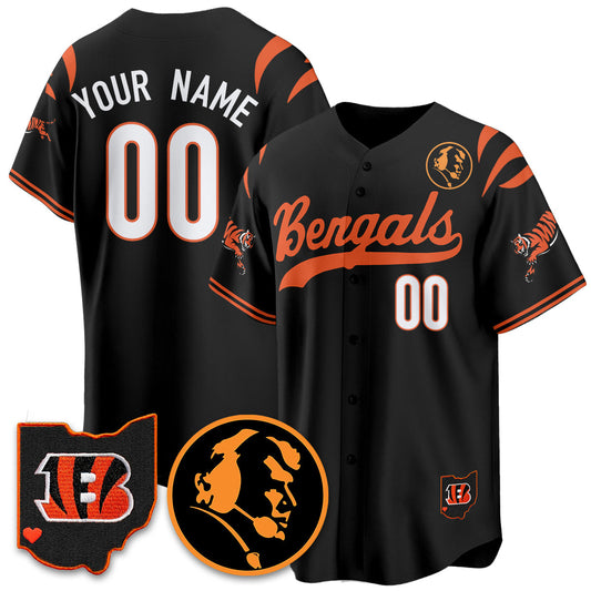 Custom CIN Vapor Limited Baseball Jersey - John Madden Patch - All Stitched