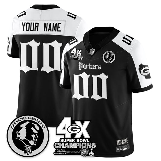 GB Gothic Vapor Limited Custom Jersey - John Madden Patch - Stitched