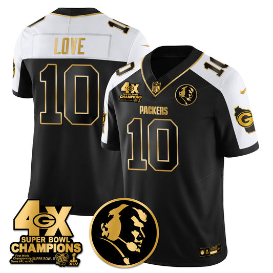 GB 4-Time Champions Vapor Limited Gold Jersey - John Madden Patch - Stitched