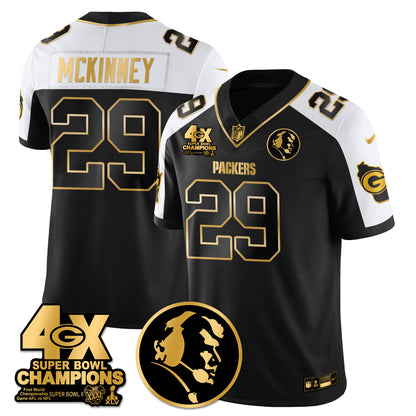GB 4-Time Champions Vapor Limited Gold Jersey - John Madden Patch - All Stitched