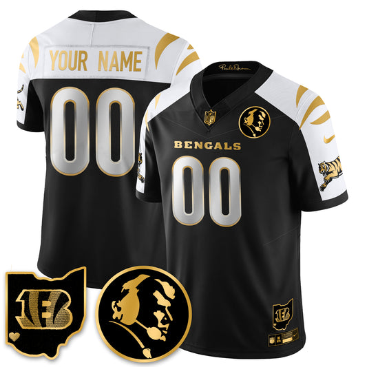 CIN Vapor Limited Gold Custom Jersey - John Madden Patch - Stitched