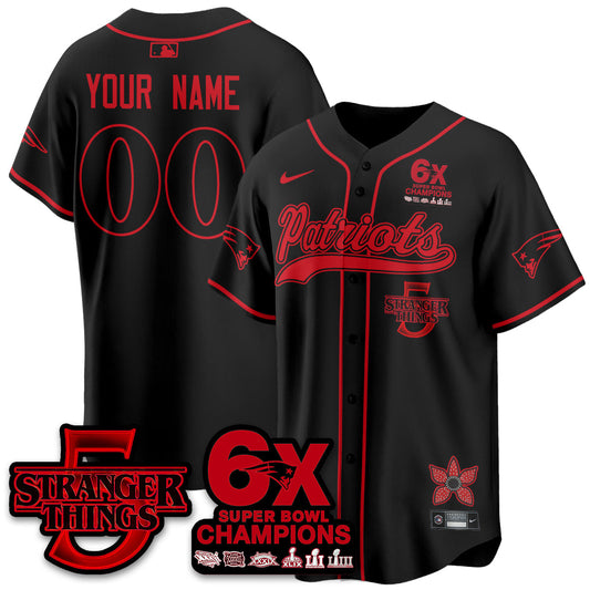 Custom NE Stranger Things Vapor Limited Baseball Jersey - All Stitched