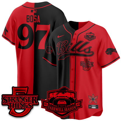 BUF Stranger Things Vapor Limited Baseball Jersey - All Stitched
