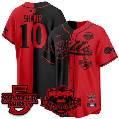 BUF Stranger Things Vapor Limited Baseball Jersey - All Stitched