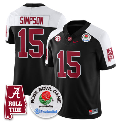 BAMA Rose Bowl Vapor Limited Jersey - All Stitched