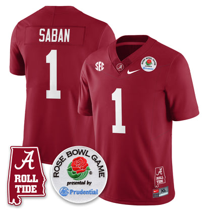 BAMA Rose Bowl Vapor Limited Jersey - All Stitched
