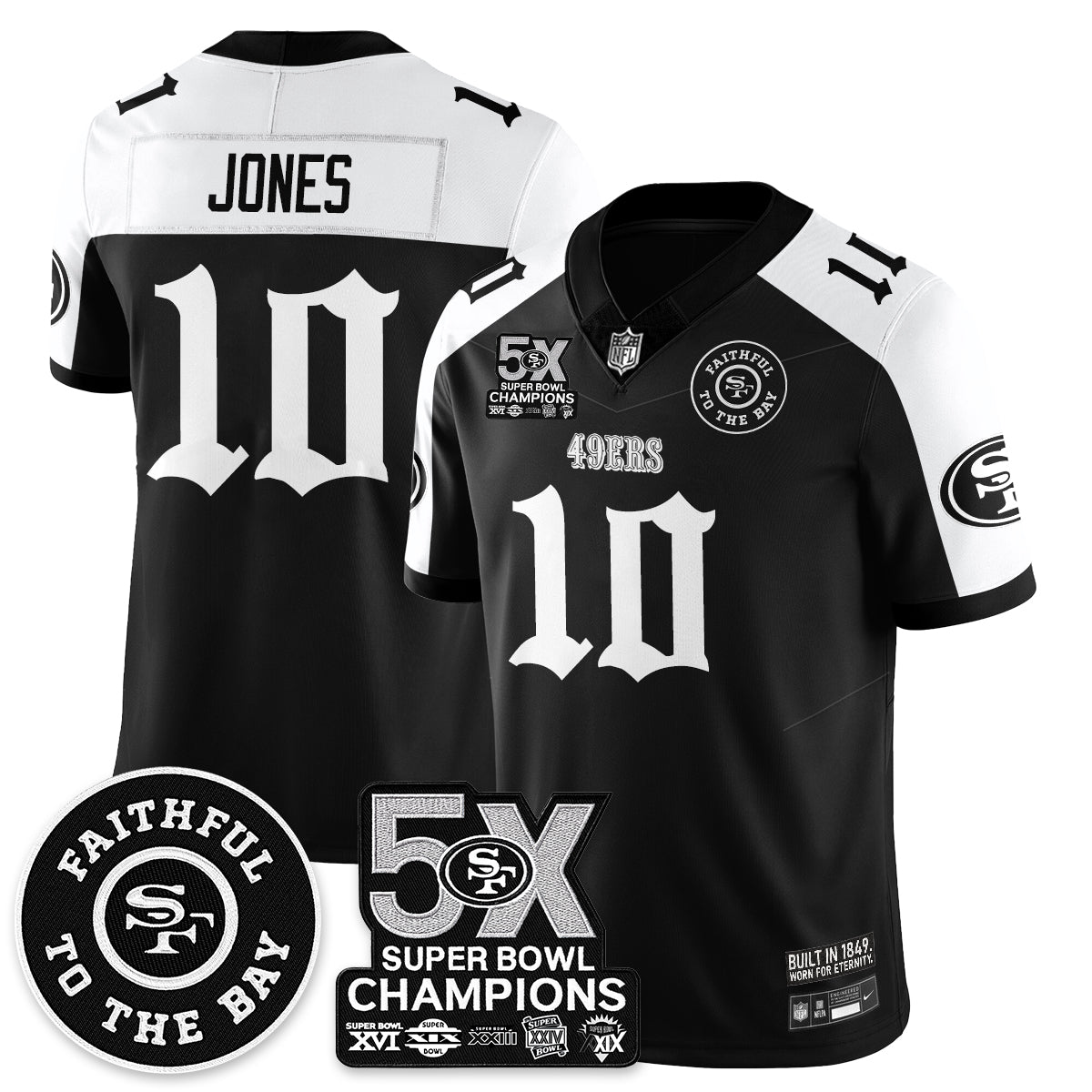 SF 5-Time Champions Gothic Vapor Limited Jersey - All Stitched