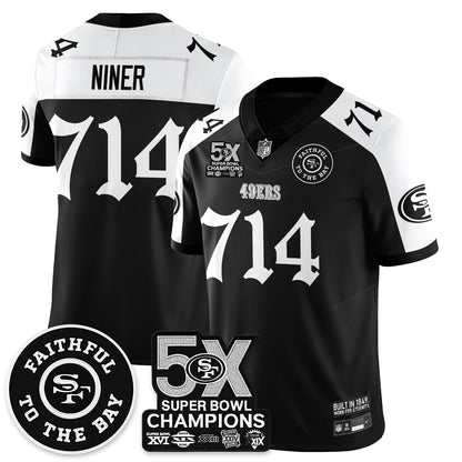 SF 5-Time Champions Gothic Vapor Limited Jersey - All Stitched
