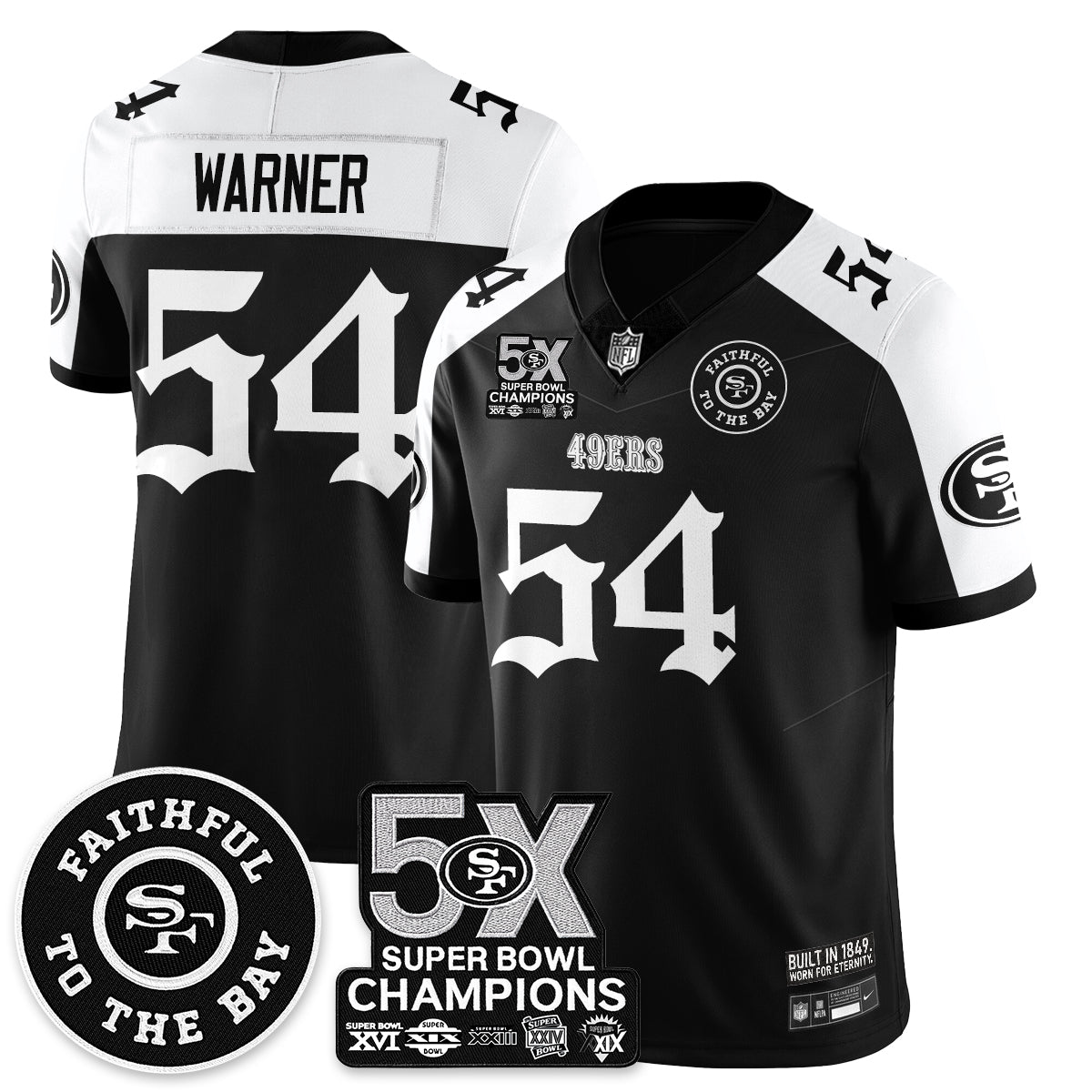 SF 5-Time Champions Gothic Vapor Limited Jersey - All Stitched
